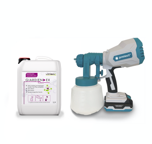 Vernebelungsgerät zur Flächendesinfektion inkl. Kanister 2,5l - Starter Kit Pro