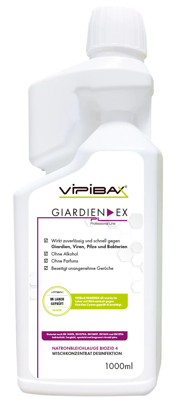 ViPiBaX Giardien EX® Wischkonzentrat Professional Line Natronbleichlauge Biozid 4 1000ml