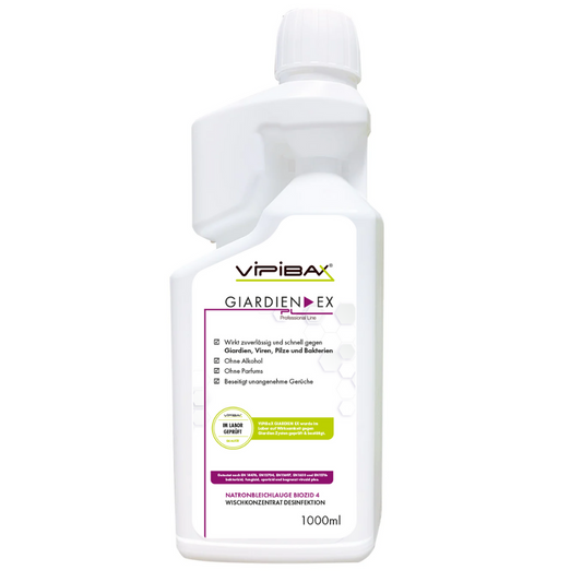 ViPiBaX Giardien EX® Wischkonzentrat Professional Line Natronbleichlauge Biozid 4 1000ml